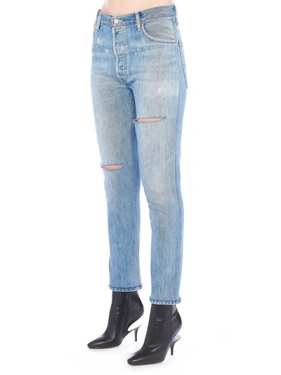 Shop Re/done Ripped Jeans In Blue