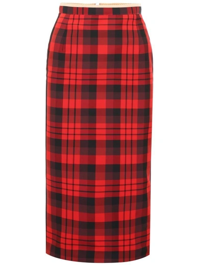 Shop N°21 Check Skirt In Black Redrosso