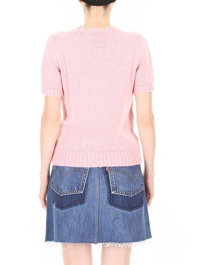 Shop Dsquared2 Short-sleeved Knit Top In Pink|rosa