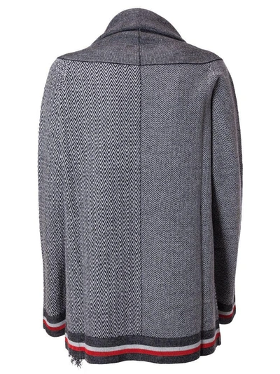 Shop Stella Mccartney Cowl Neck Sweater In Black/ivory/red