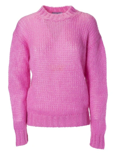 Shop Prada Chunky Sweater In Pink