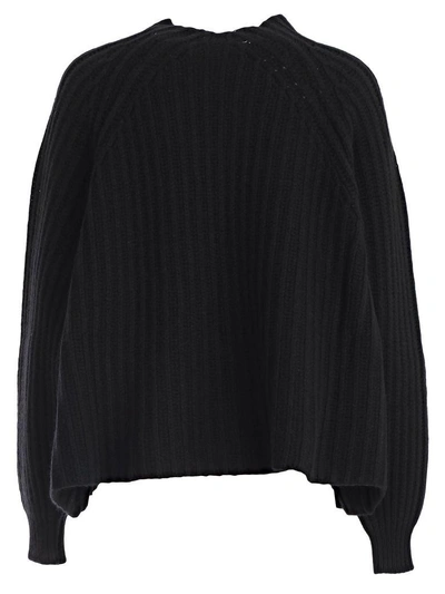 Shop Hache Oversize Knitted Sweater In Black