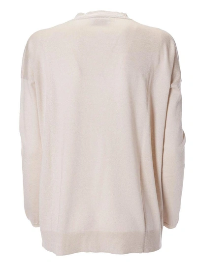 Shop Snobby Sheep Deep V-neck Sweater In Beige