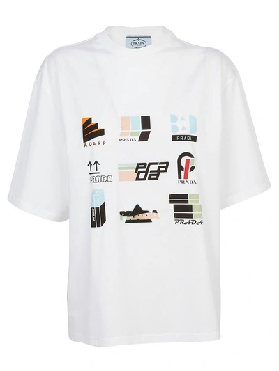 Shop Prada T-shirt In Bianco