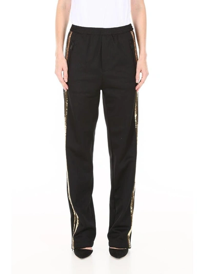 Shop Dsquared2 Joggers With Sequins In Black Gold (black)