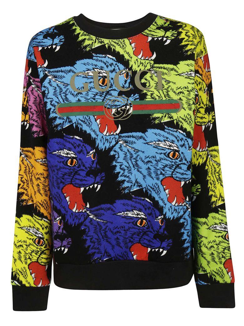 Gucci Tiger Intarsia Sweatshirt In 