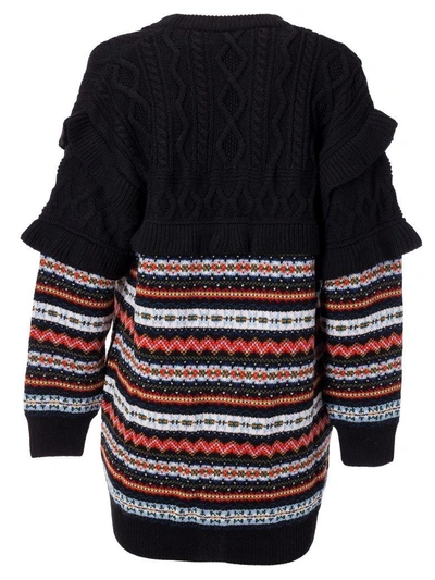 Shop Philosophy Di Lorenzo Serafini Patterned Cable Knit Cardigan In Multicolor