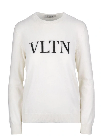 Shop Valentino Logo Sweater In 0an