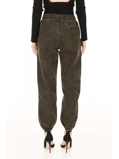 Shop Alexander Wang Leopard Printed Trousers In Sage Leopard Print (green)