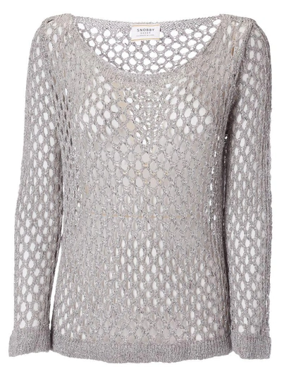Shop Snobby Sheep Slouchy Sweater In Argento