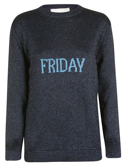 Shop Alberta Ferretti Friday Knit Jumper In Blue