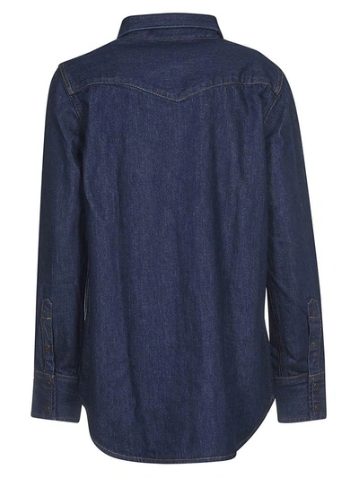 Shop Calvin Klein Est.1978 Long Sleeves Shirt In Denim