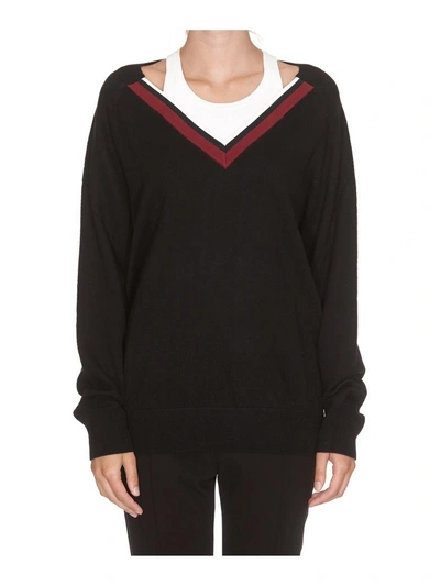 Shop Alexander Wang T T By Alexander Wang Double Layer Sweater In Black
