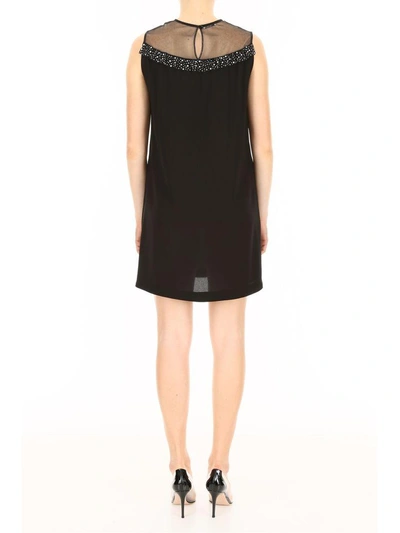 Shop Miu Miu Tulle And Crystal Dress In Nero|nero