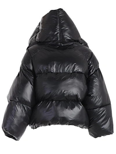 Shop Hache Scarf Tie Puffer Padded Jacket In Black