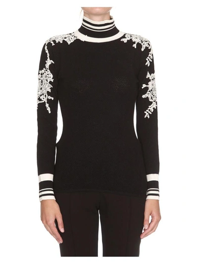 Shop Ermanno Scervino Sweater In Black/off White