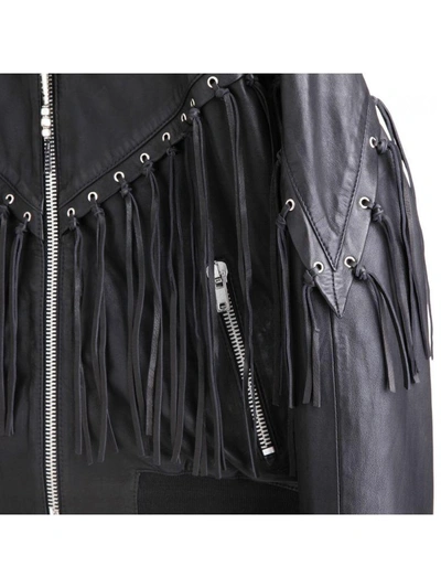 Shop Sword 6.6.44 S.w.o.r.d. Fringed Zip Jacket In Black