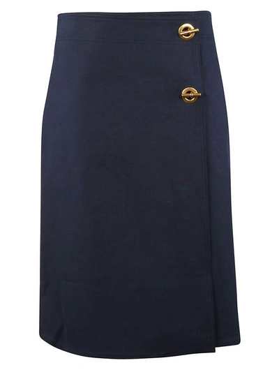 Shop Tory Burch High Waist Skirt In Tory Navy