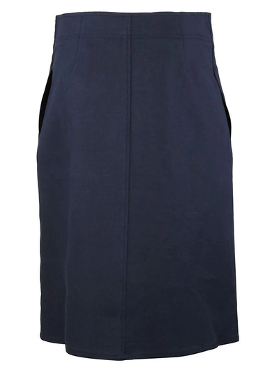 Shop Tory Burch High Waist Skirt In Tory Navy