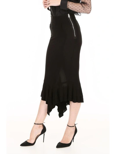 Shop Jw Anderson Asymmetric Midi Skirt In Black (black)