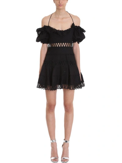Shop Zimmermann Melody Off Shoulder Dress In Black