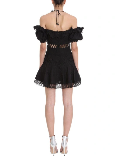 Shop Zimmermann Melody Off Shoulder Dress In Black