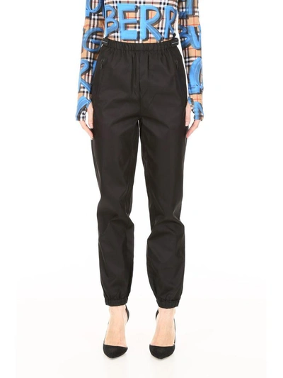 Shop Prada Trousers With Patches In Nero|nero