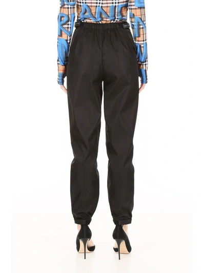 Shop Prada Trousers With Patches In Nero|nero