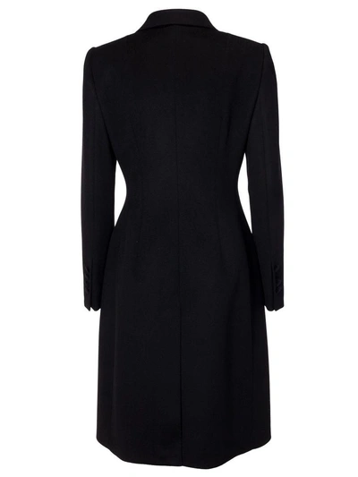 Shop Dolce & Gabbana Double Breasted Coat In Nero