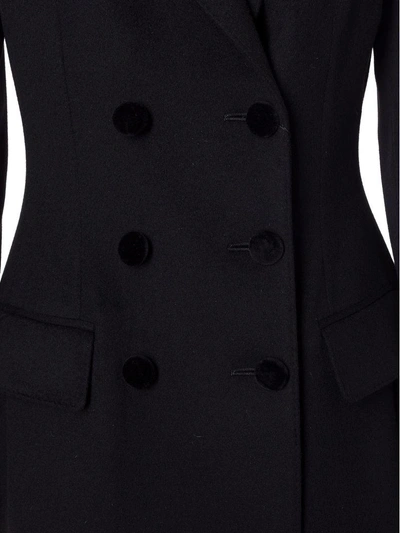 Shop Dolce & Gabbana Double Breasted Coat In Nero
