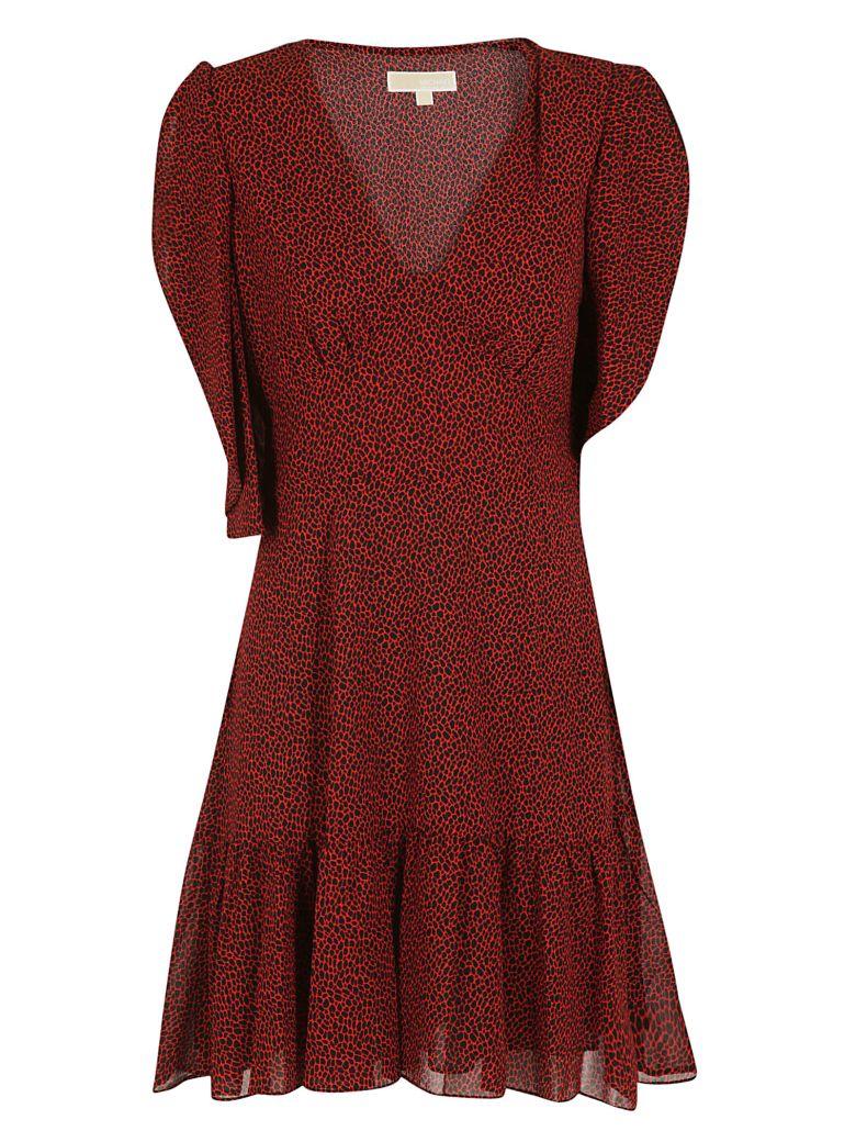 michael kors red and black dress