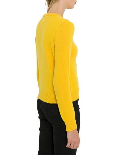 Shop Alberta Ferretti Intarsia Pullover In Giallo