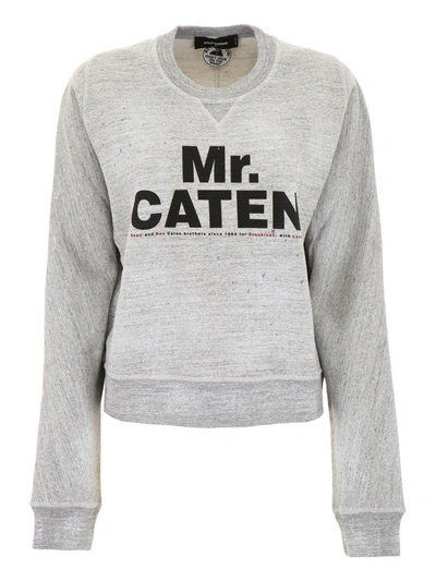 Shop Dsquared2 Mr. Caten Sweatshirt In Grey Melange (grey)