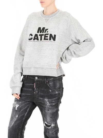 Shop Dsquared2 Mr. Caten Sweatshirt In Grey Melange (grey)