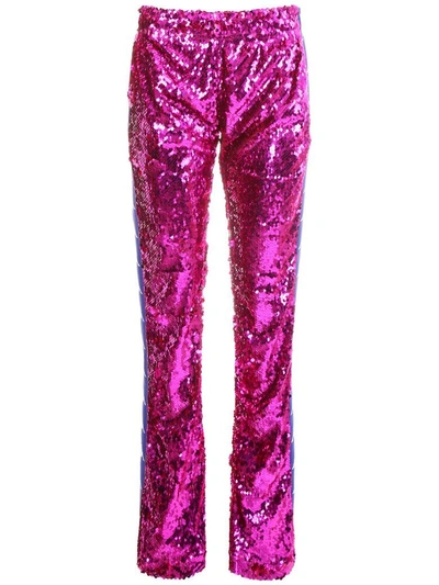 Shop Faith Connexion Kappa Sequin Trousers In Purple