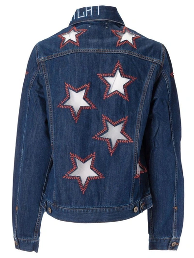 Shop Faith Connexion Star-patched Denim Jacket In Indigo