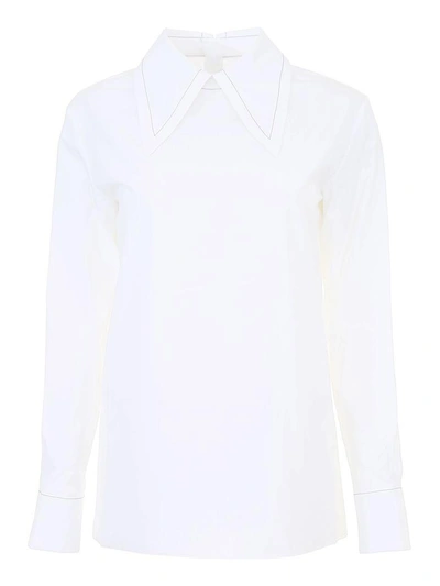 Shop Marni Shirt With Collar In Lily White (white)