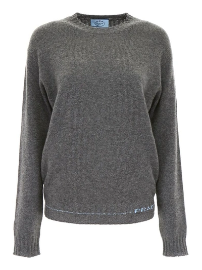Shop Prada Cashmere Pullover In Ardesia (grey)