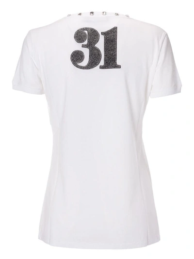 Shop Dolce & Gabbana Printed Logo T-shirt In Bianco Ottico