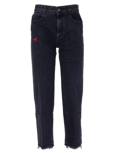 Shop Stella Mccartney Star Embroidered Jeans In Black