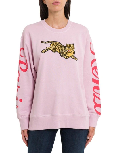 Shop Kenzo Jumping Tiger Sweatshirt In Rosa