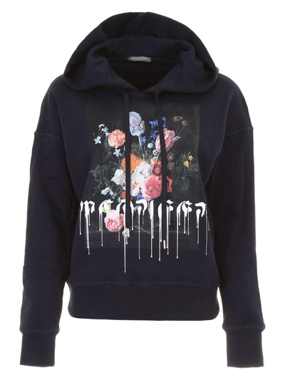 Shop Alexander Mcqueen Printed Hoodie In Red Mix (black)