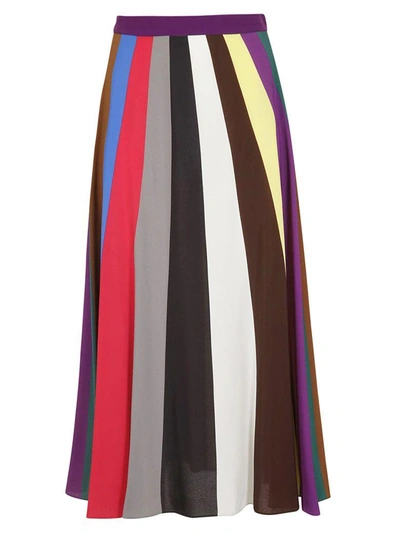 Shop Erika Cavallini Flared Skirt In Multicolor