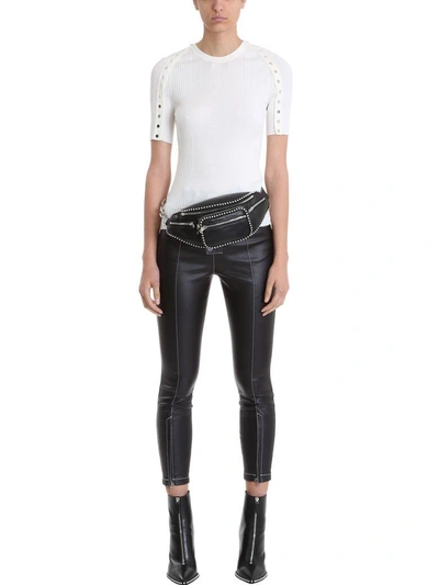Shop Alexander Wang Contrast Stitch Trousers In Black