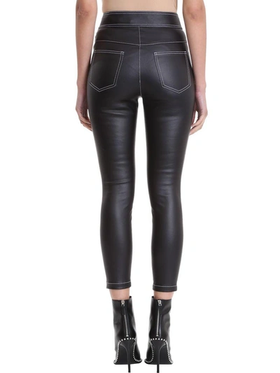 Shop Alexander Wang Contrast Stitch Trousers In Black