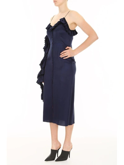 Shop Magda Butrym Pozallo Dress In Navy (blue)