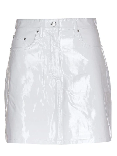 Shop Calvin Klein Jeans Est.1978 Jeans Mini Skirt In Bianco
