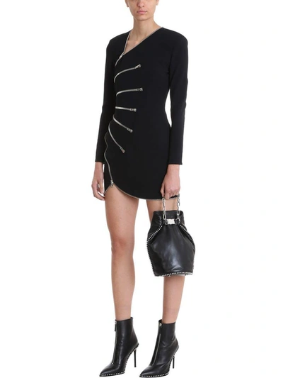 Shop Alexander Wang Zipper Dress In Black