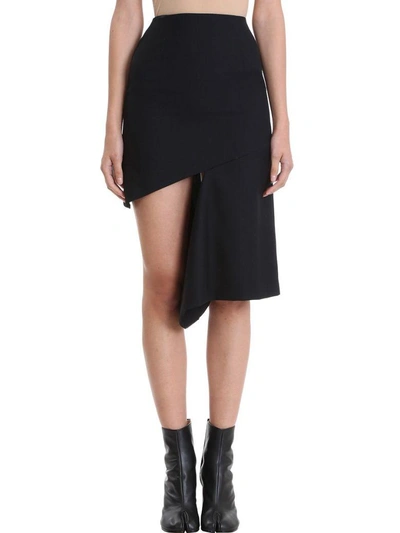 Shop Maison Margiela Cut Out Skirt In Black