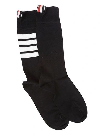 Shop Thom Browne Socks In Navy